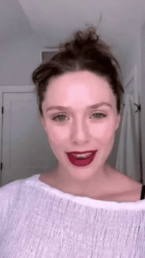 Elizabeth Olsen Winking GIF