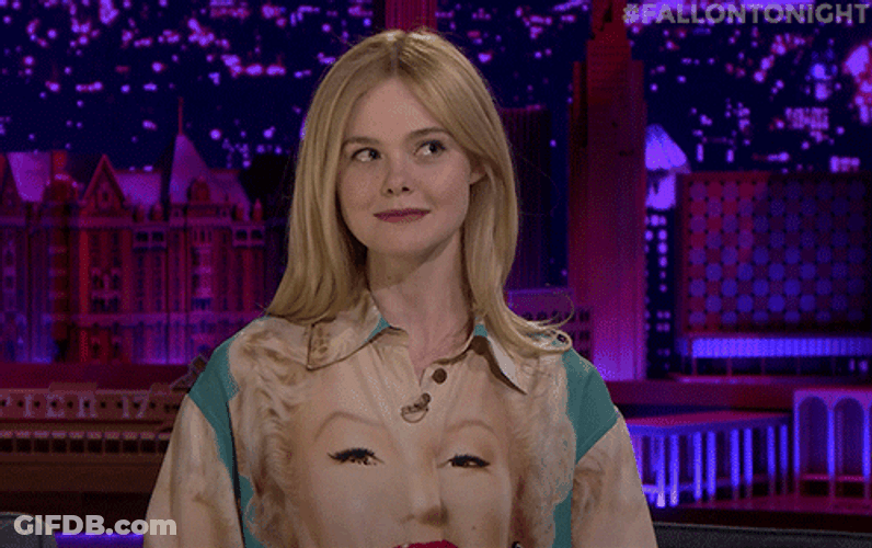 Elle Fanning Awkward No Fallon Tonight GIF