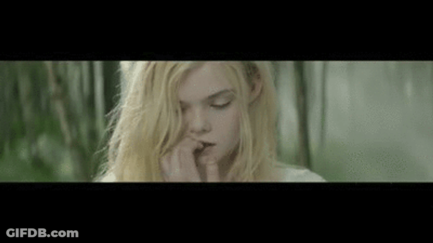 Elle Fanning Fingers  Look Up GIF
