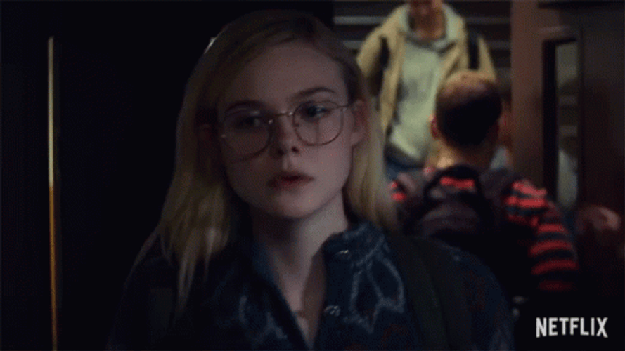Elle Fanning Glasses All Bright Places GIF