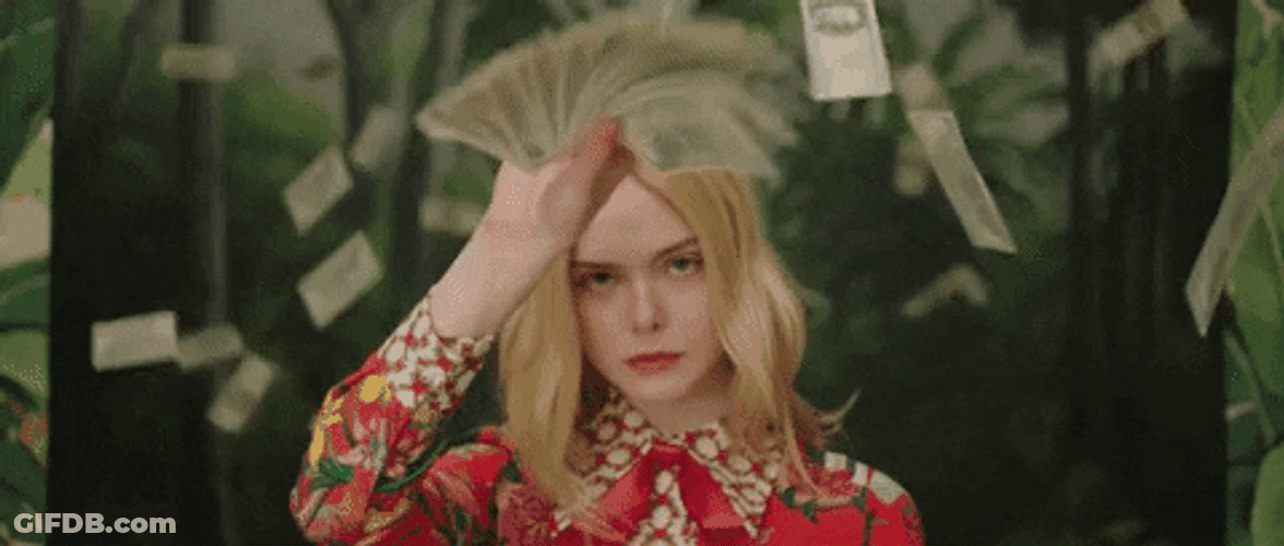 Elle Fanning Make It Rain Money GIF