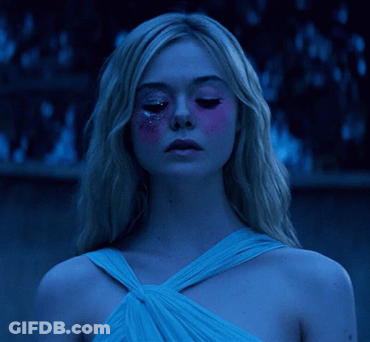 Elle Fanning Pretty Makeup Neon Demon GIF