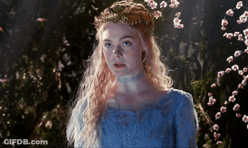 Elle Fanning Princess Aurora Garden GIF