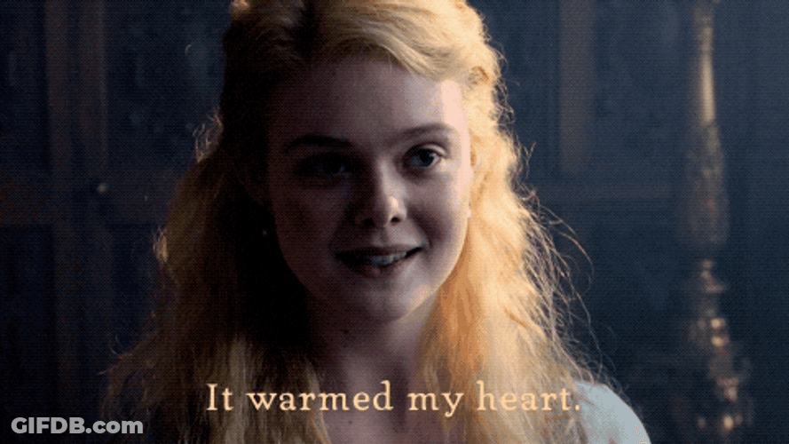 Elle Fanning Warm Heart The Great GIF