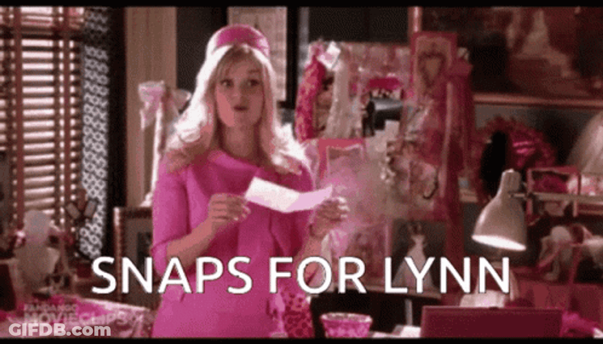 Elle Woods Snaps For Lynn GIF