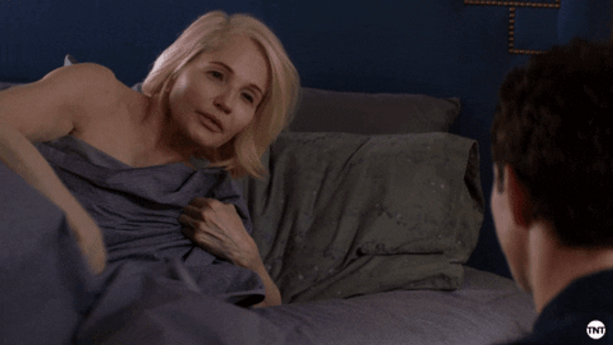 Ellen Barkin Inviting Bed Pat GIF