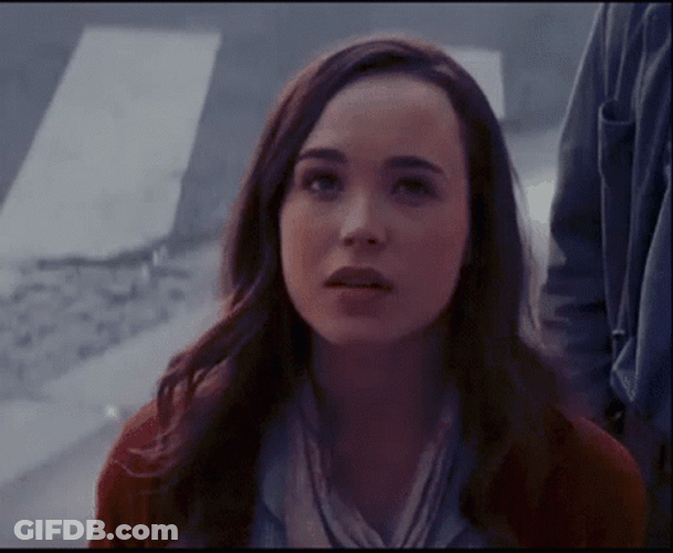 Ellen Page Looking Up In Inception GIF