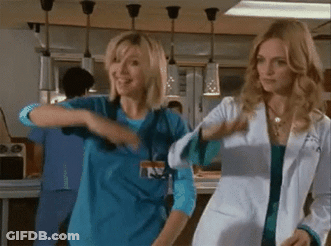 Elliot And Molly Get Low Wearing Scrubs GIF