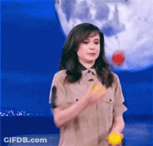 Elliot Page Juggling Balls GIF
