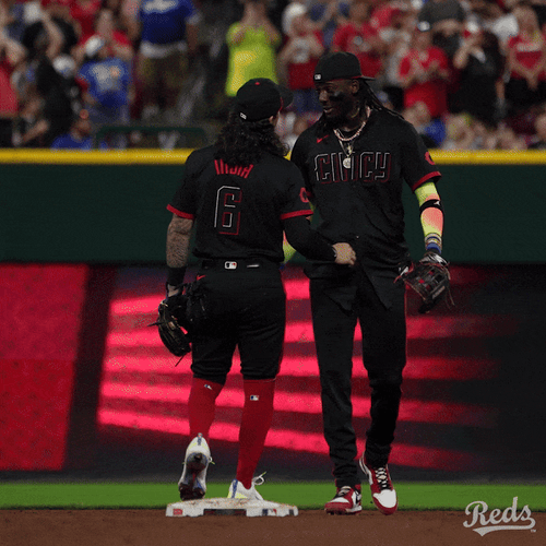 Elly De La Cruz Hug His Friend GIF