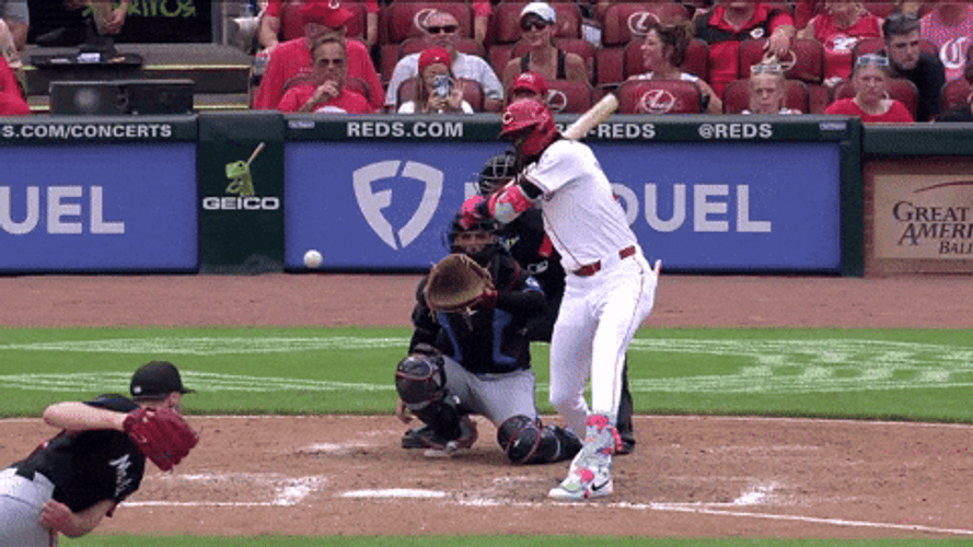 Elly Dela Cruz Hitting Baseball GIF
