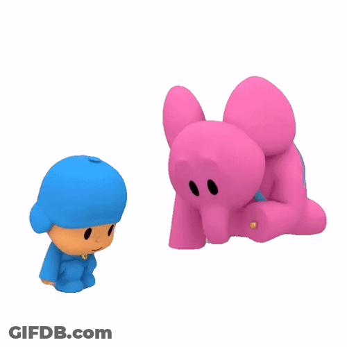 Elly Pink Elephant Pocoyo Animation GIF