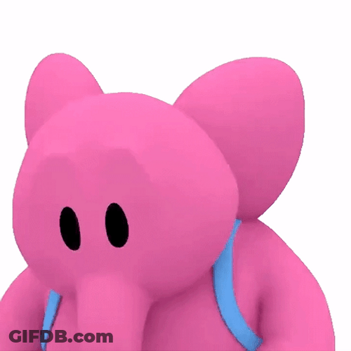 Elly The Pink Elephant Giggling GIF