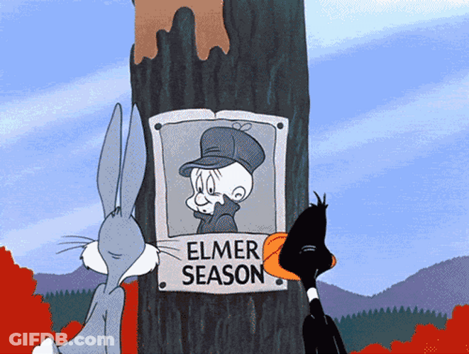 Elmer Fudd Nervous Smile GIF