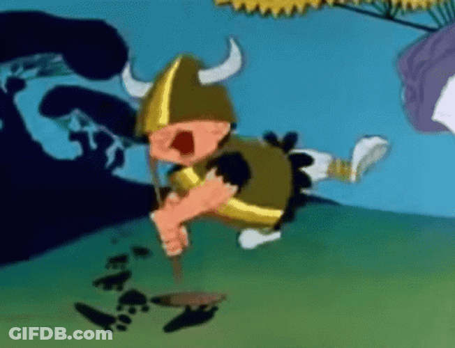Elmer Fudd Poking Hole GIF