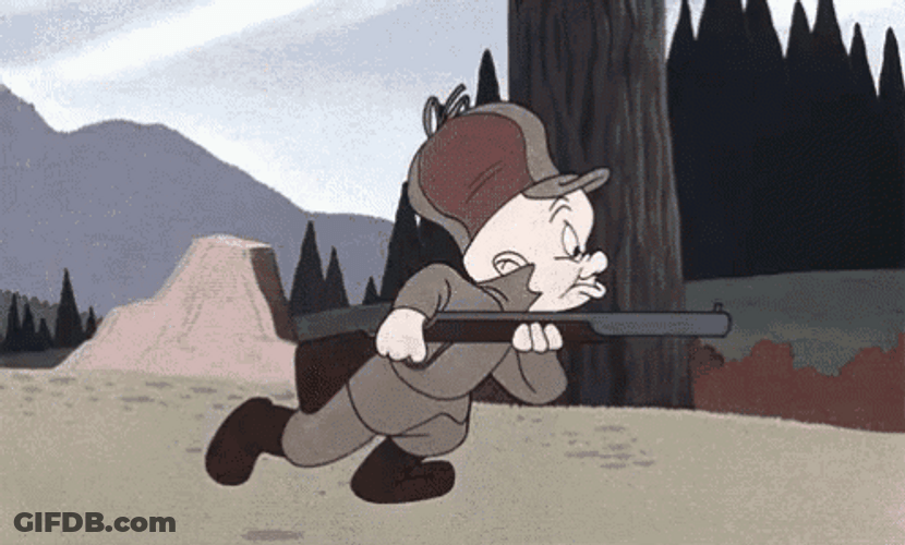 Elmer Fudd Tip Toe GIF