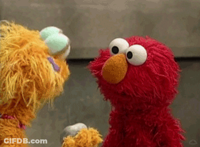 Elmo And Big Bird Talking GIF