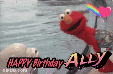 Elmo Birthday Card Happy Birthday Ally GIF