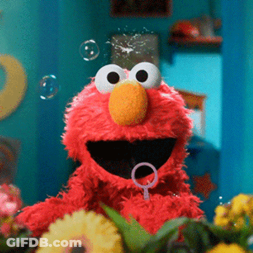 Elmo Blowing Bubbles GIF