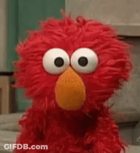 Elmo Close Up With Big Eyes GIF