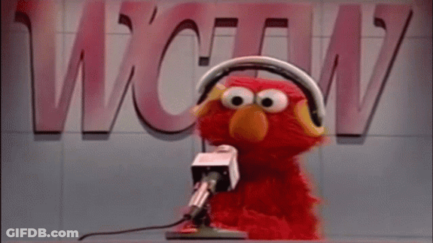 Elmo Dancing In Radio Studio GIF