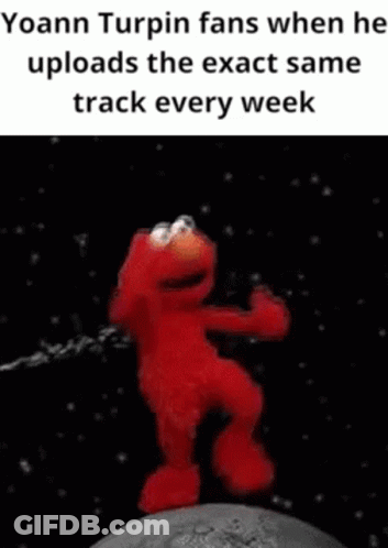 Elmo Dancing In Space Yoann Turpin Fans When He Uploads The Exact Same Track Every Week GIF