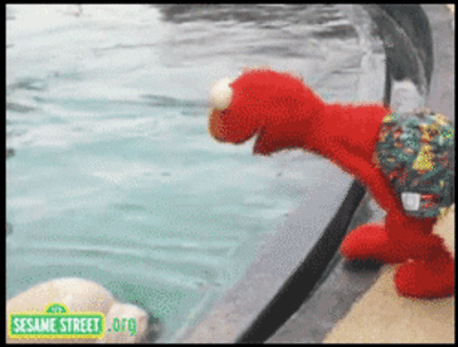 Elmo Dancing Love Whale GIF