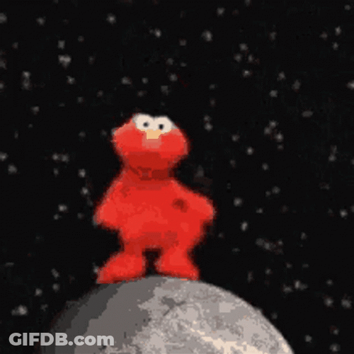 Elmo Dancing Under The Moon GIF
