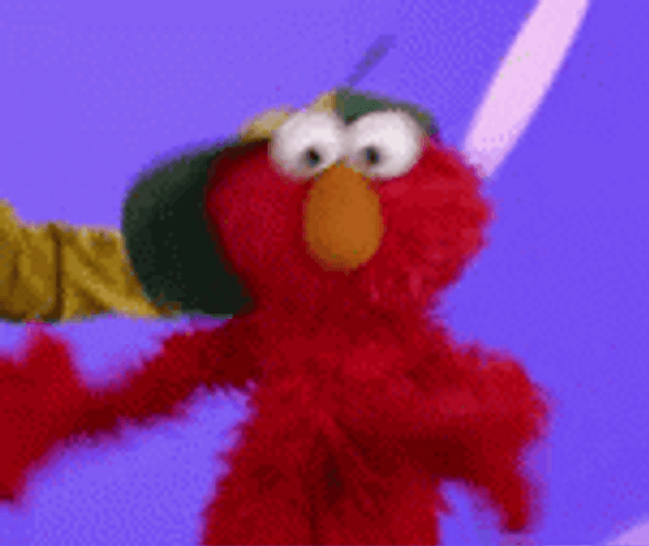 Elmo Dancing With His Cute Cap GIF
