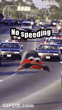 Elmo Driving Car No Speeding GIF