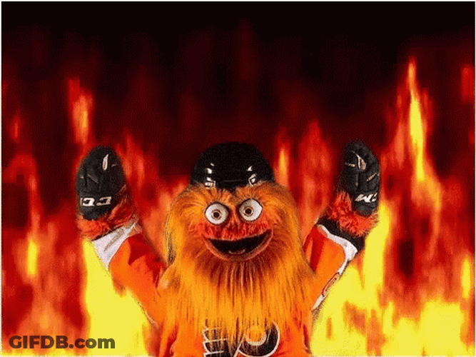 Elmo Fire Gritty Flyers NHL GIF
