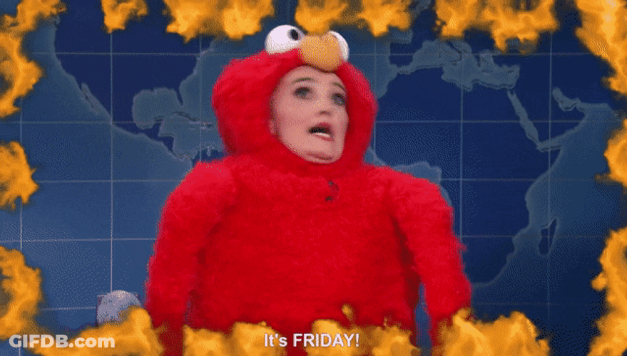 Elmo Fire It's Friday SNL GIF