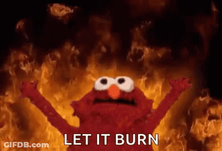 Elmo Fire Let It Burn Meme GIF
