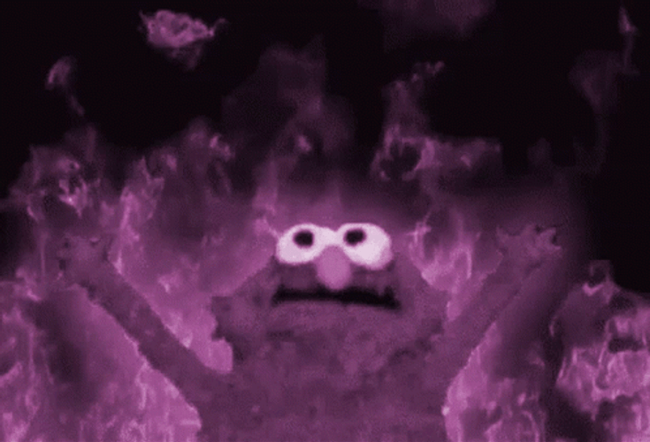 Elmo Fire Violet Aesthetic GIF