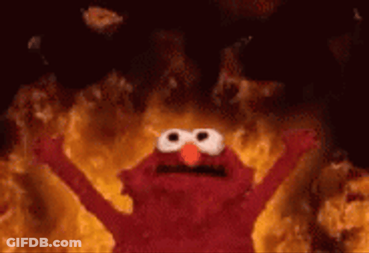 Elmo Fired Up With Powerful Drive GIF