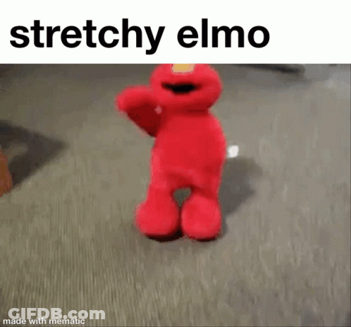 Elmo From Sesame Street Is Dancing On The Floor In A Video Made With Mematic . GIF
