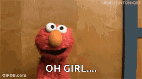 Elmo From Sesame Street Is Smiling And Saying Oh Girl ... GIF