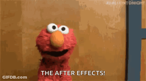 Elmo From Sesame Street Is Smiling And Saying The After Effects GIF