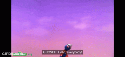 Elmo From Sesame Street Wearing Knight Helmet And Cape GIF