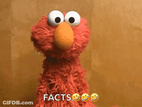 Elmo From Sesame Street Saying Facts GIF