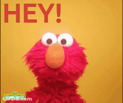 Elmo From Sesame Street Saying Hey GIF