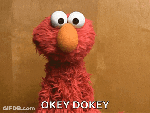 Elmo From Sesame Street Saying Okey Dokey GIF