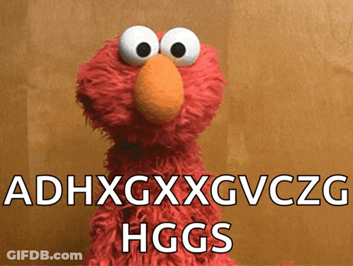 Elmo From Sesame Street Says Adhxgxxgvczg Hgs GIF