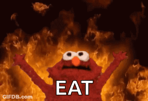 Elmo From Sesame Street Says Eat GIF