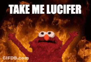 Elmo From Sesame Street Says Take Me Lucifer GIF