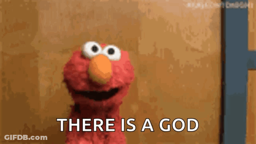 Elmo From Sesame Street Says There Is A God GIF