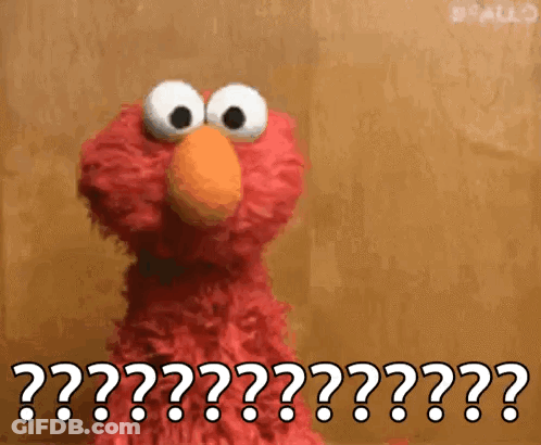 Elmo From Sesame Street With Question Mark GIF