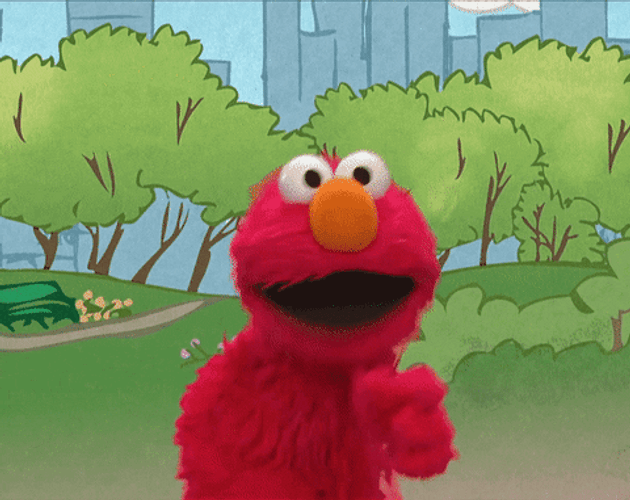Elmo Happily Singing GIF