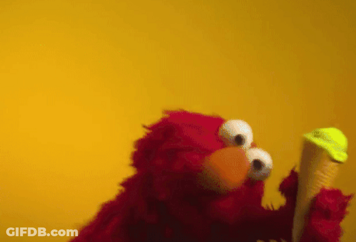 Elmo Holding Ice Cream GIF