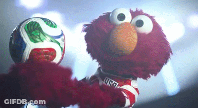 Elmo Holding Soccer Ball GIF